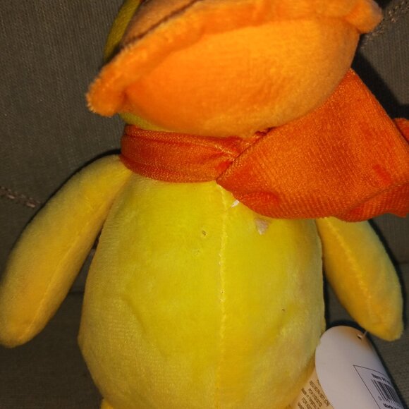 Nanco Plush Grumpy Yellow Duck Stuffed Animal with Orange Scarf. New with tags. - Picture 3 of 4